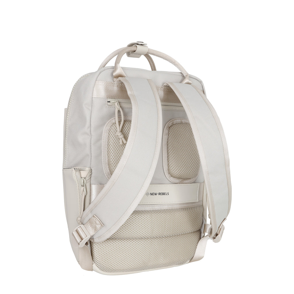 Bruce Miami Rugzak 9L Waterafstotende Laptop Rugtas 13 inch Schooltas en Werktas van PU Nylon Comfortabel Comp 9L
