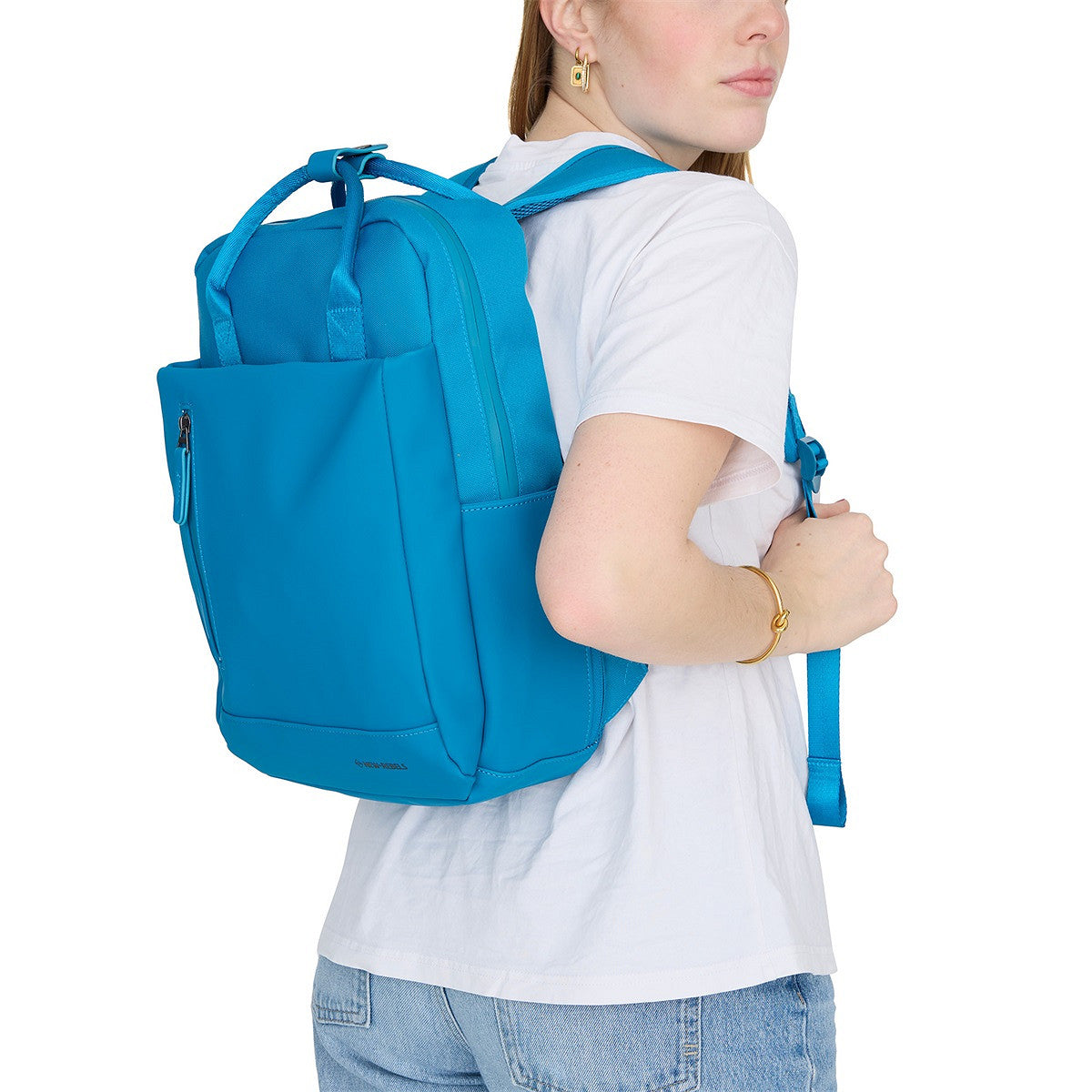 Bruce Miami Rugzak 9L Waterafstotende Laptop Rugtas 13 inch Schooltas en Werktas van PU Nylon Comfortabel Comp 9L