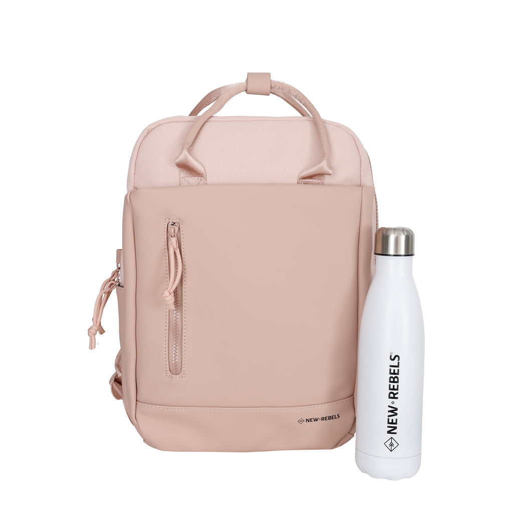 Bruce Miami Rugzak 9L Waterafstotende Laptop Rugtas 13 inch Schooltas en Werktas van PU Nylon Comfortabel Comp 9L