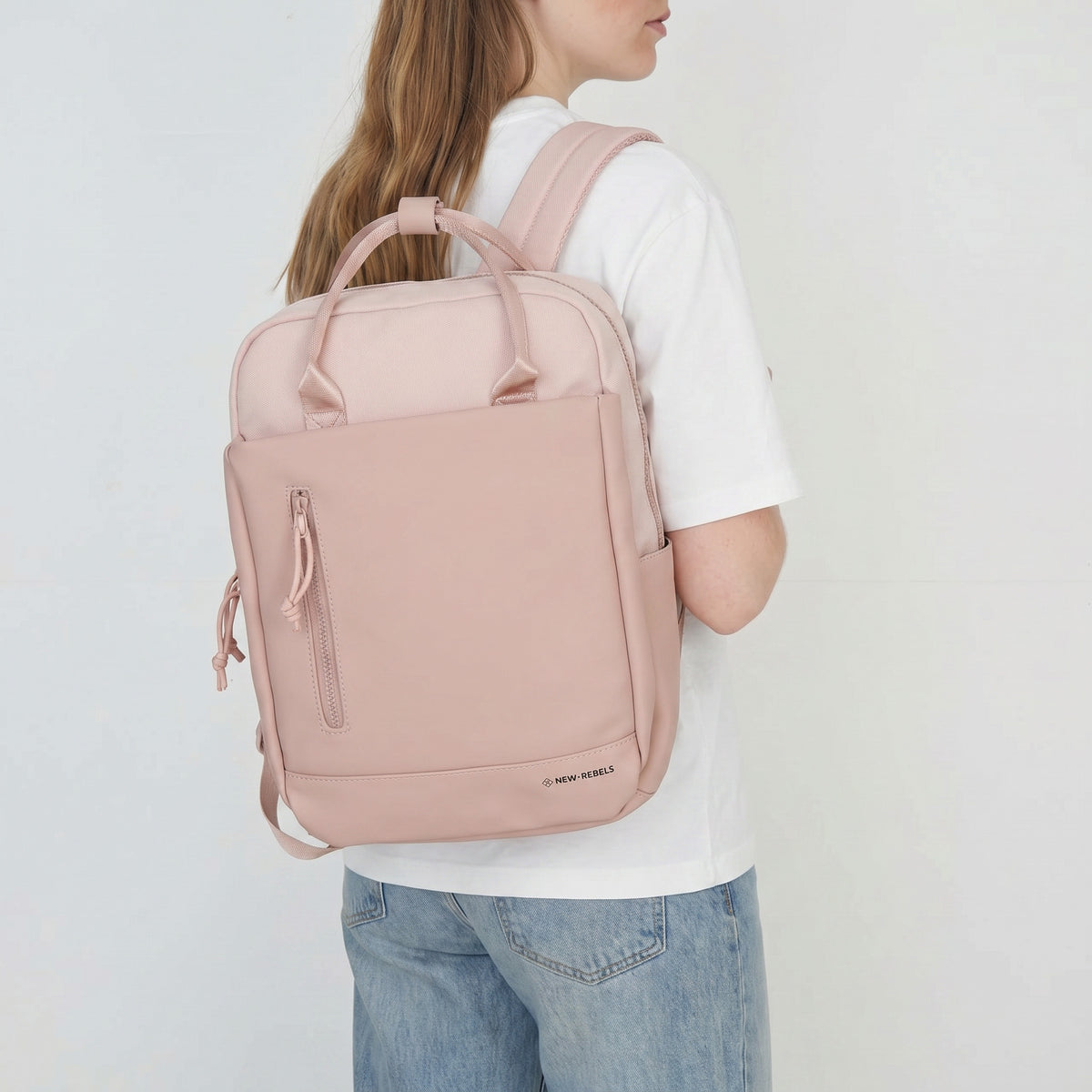 Bruce Miami Rugzak 9L Waterafstotende Laptop Rugtas 13 inch Schooltas en Werktas van PU Nylon Comfortabel Comp 9L