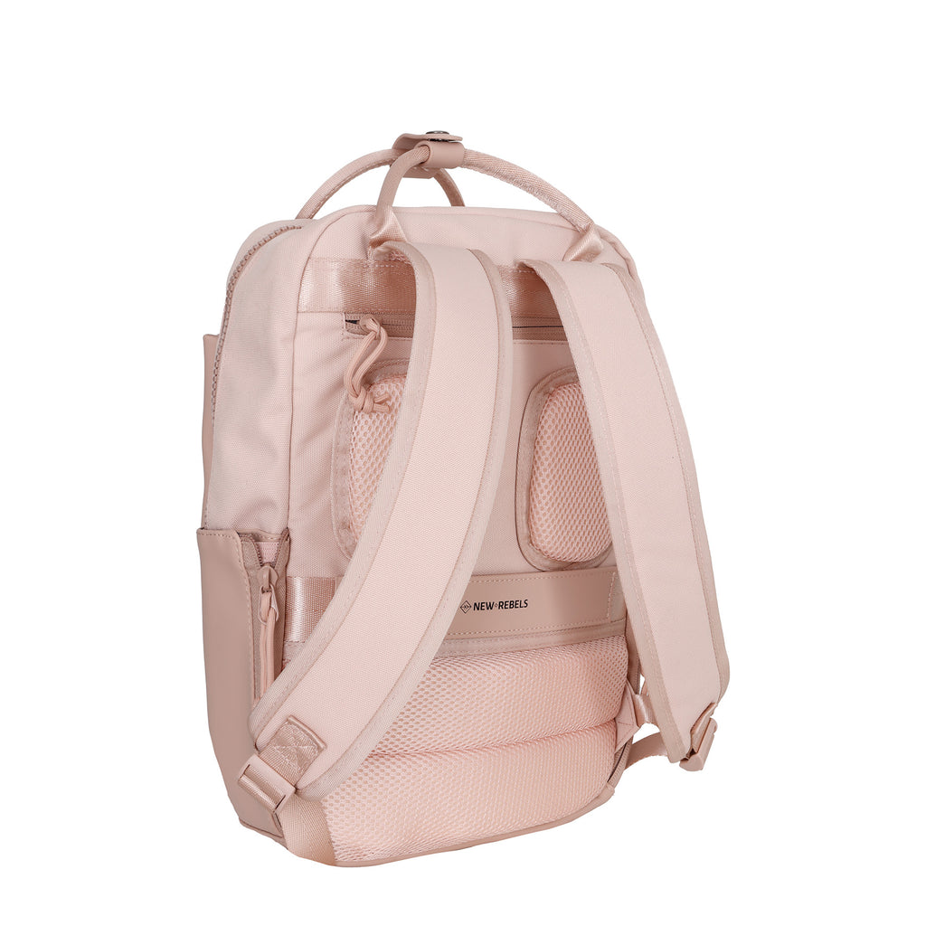 Bruce Miami Rugzak 9L Waterafstotende Laptop Rugtas 13 inch Schooltas en Werktas van PU Nylon Comfortabel Comp 9L