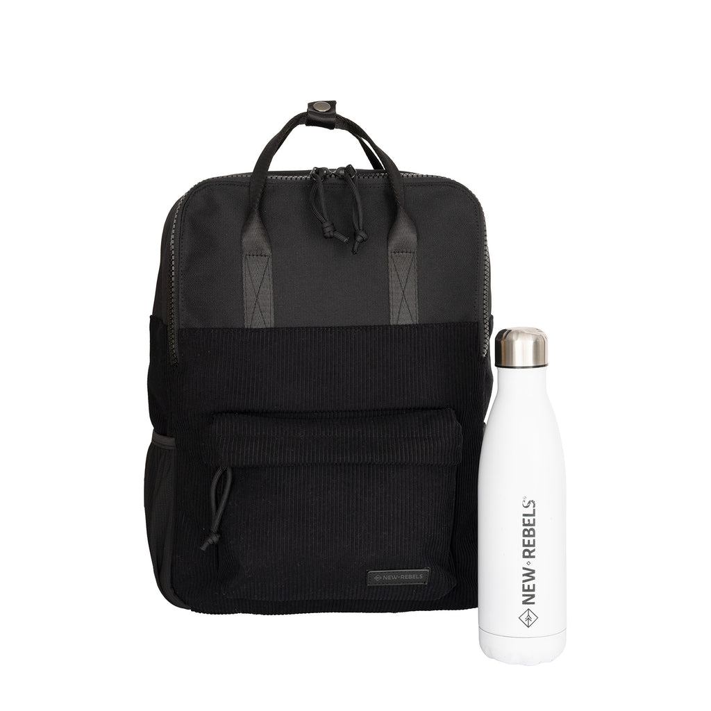 Los Angeles Ribbi Springfield Rolltop-Rucksack 13L – Robuster Rippen-Polyester – Leichte Schul- & Arbeitstasche