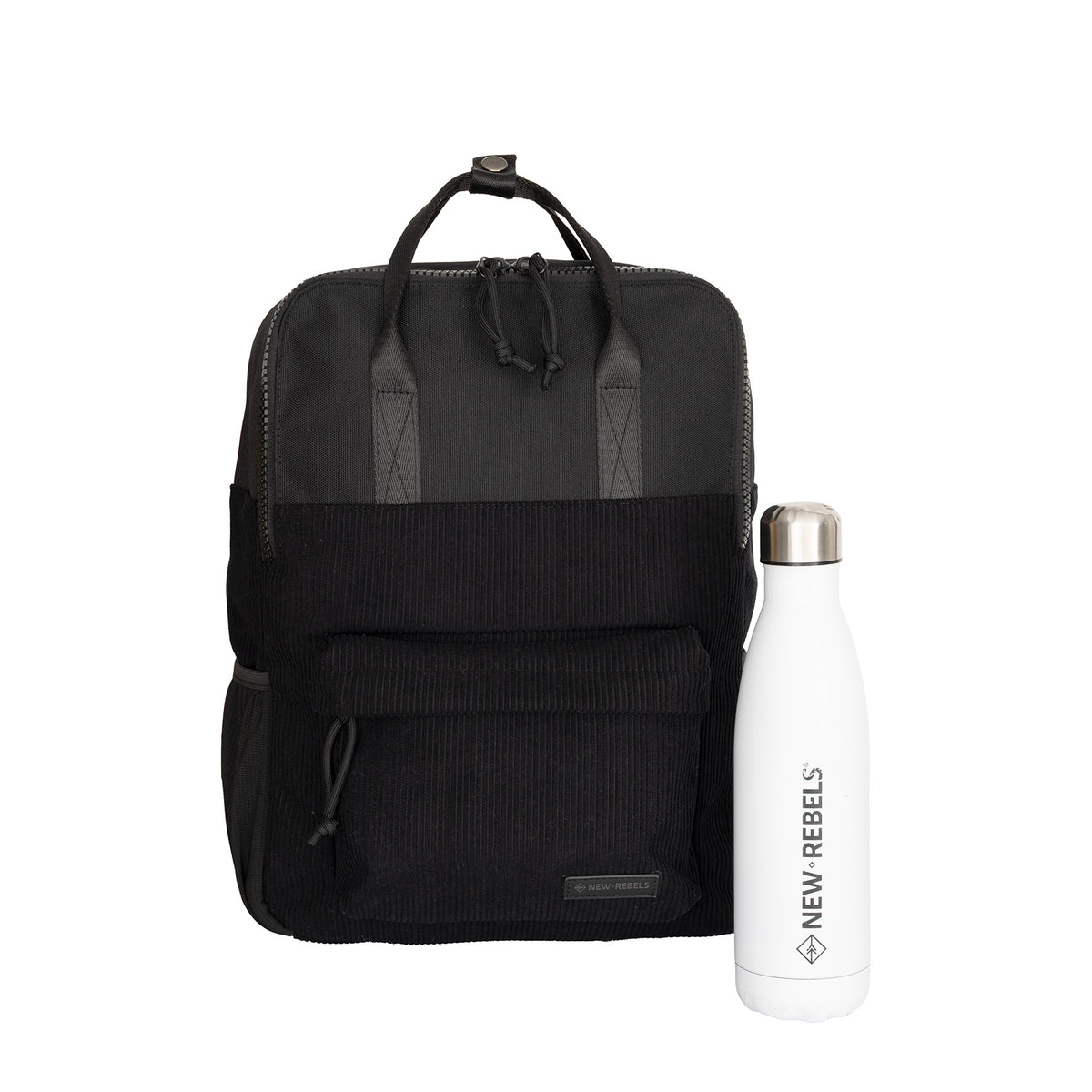 Los Angeles Ribbi Springfield Rolltop-Rucksack 13L – Robuster Rippen-Polyester – Leichte Schul- & Arbeitstasche