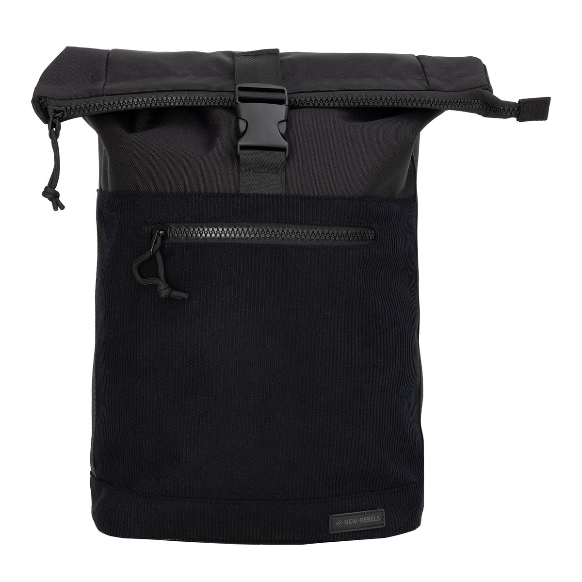 Ribbi New York Ribstof 900D Polyester Rolltop Rugzak 15.6 inch Laptop Rugtas Schooltas en Werktas 17-21L
