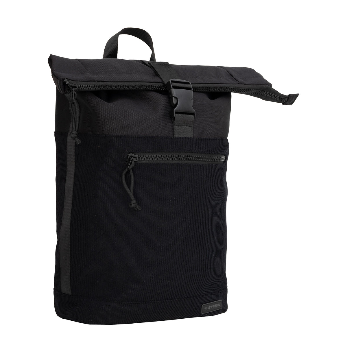 Ribbi New York Ribstof 900D Polyester Rolltop Rugzak 15.6 inch Laptop Rugtas Schooltas en Werktas 17-21L
