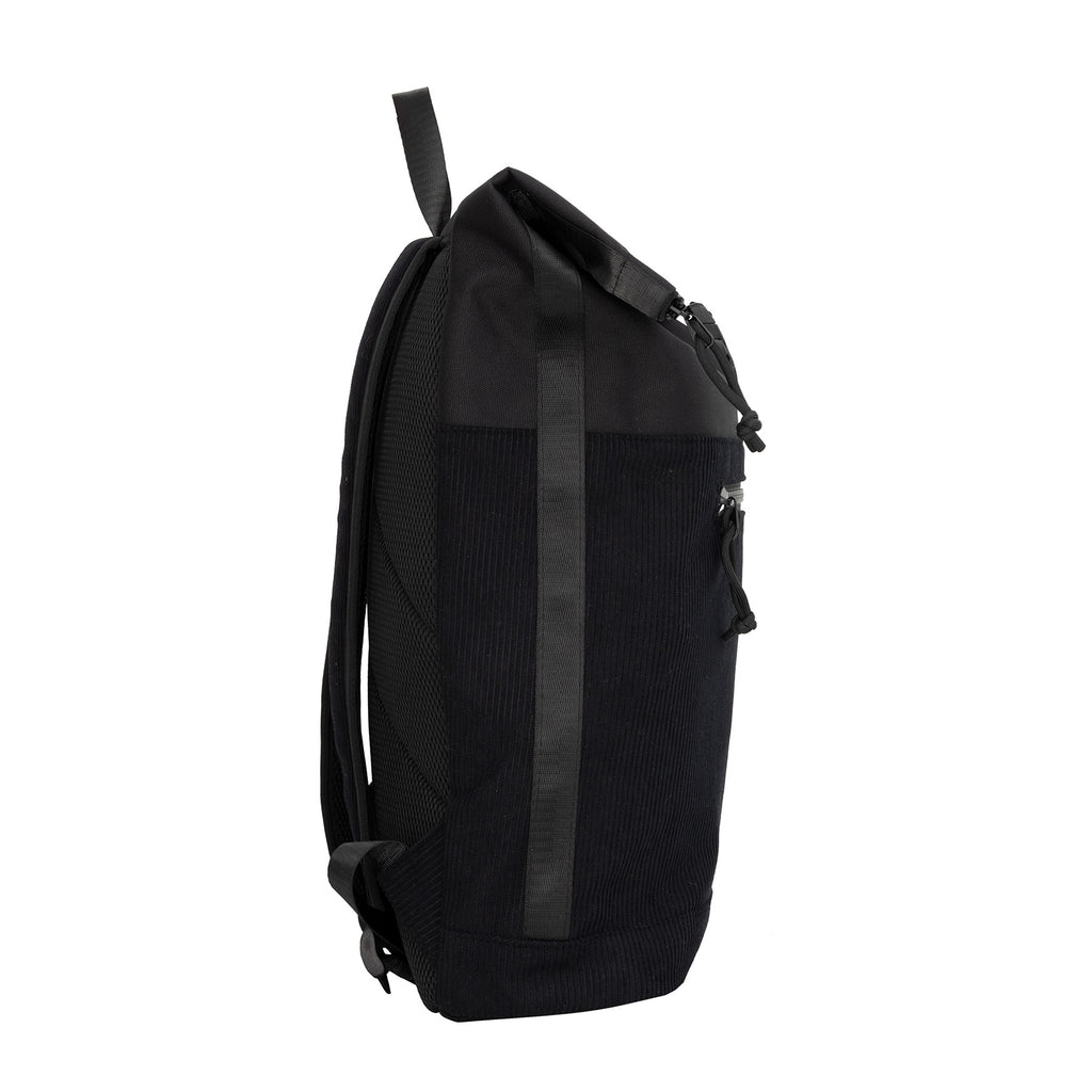 Ribbi New York Ribstof 900D Polyester Rolltop Rugzak 15.6 inch Laptop Rugtas Schooltas en Werktas 17-21L