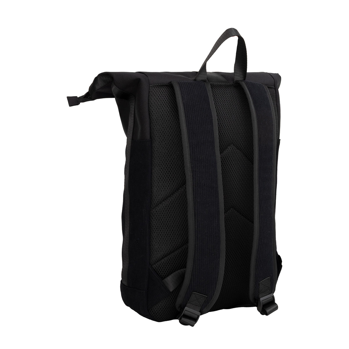 Ribbi New York Ribstof 900D Polyester Rolltop Rugzak 15.6 inch Laptop Rugtas Schooltas en Werktas 17-21L