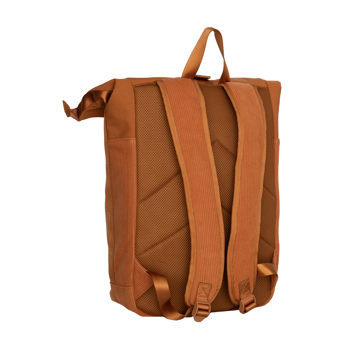 Ribbi New York Ribstof 900D Polyester Rolltop Rugzak 15.6 inch Laptop Rugtas Schooltas en Werktas 17-21L