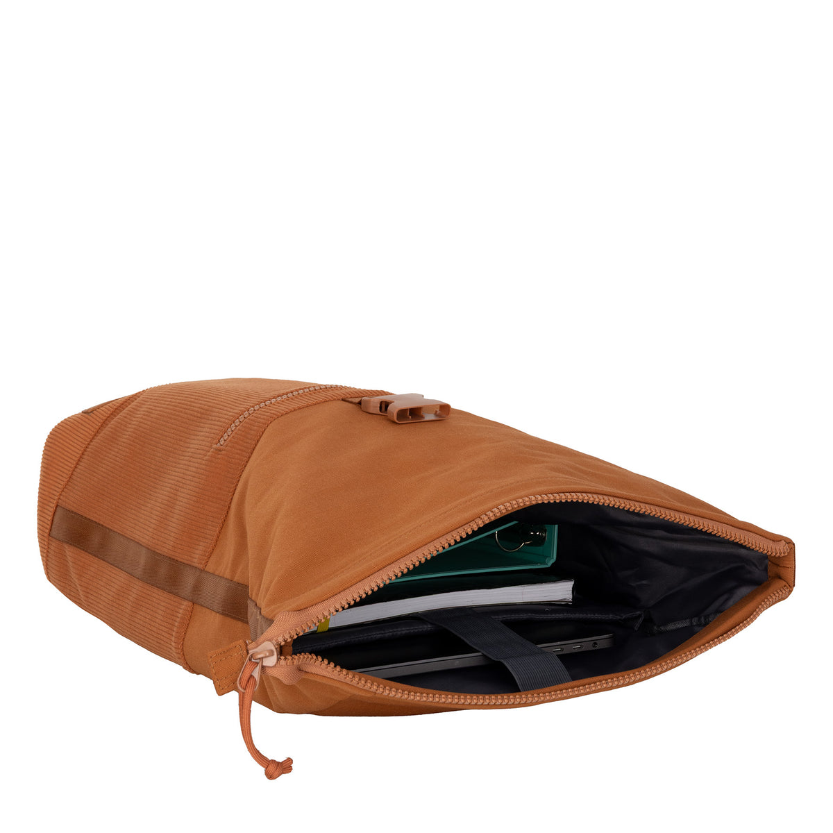 Ribbi New York Ribstof 900D Polyester Rolltop Rugzak 15.6 inch Laptop Rugtas Schooltas en Werktas 17-21L