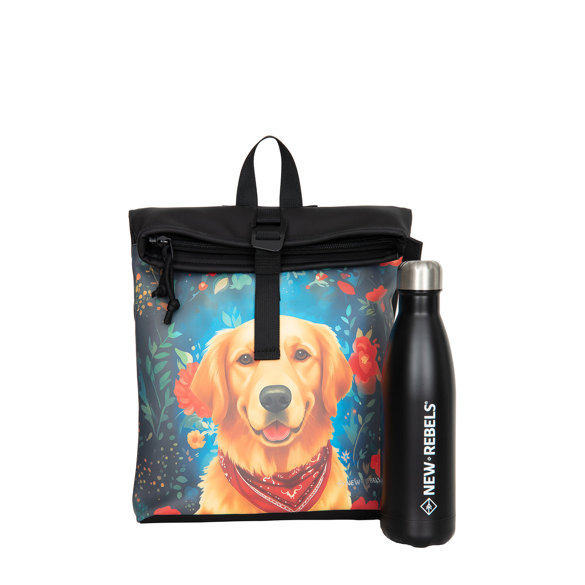 New Rebels Mart Arts Los Angeles Rolltop Rugzak 7L Dog Series