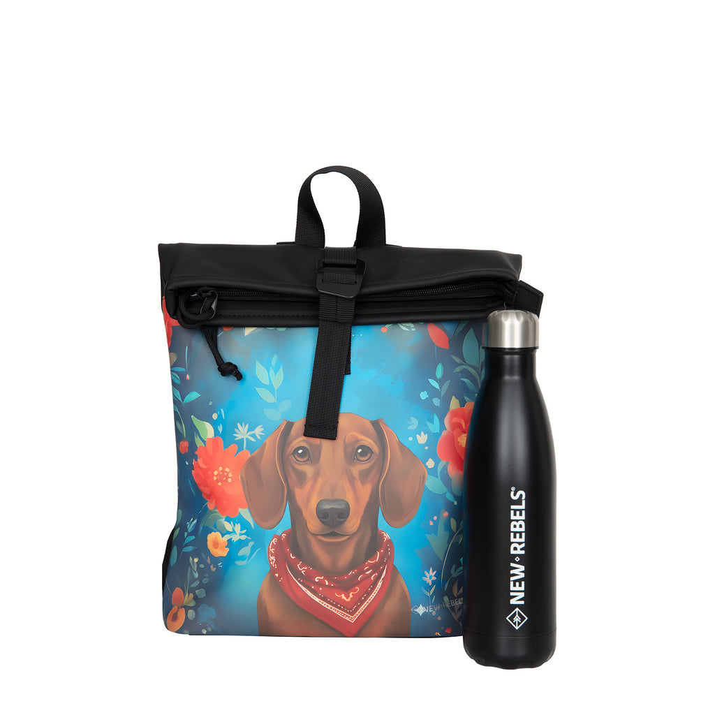 New Rebels Mart Arts Los Angeles Rolltop Rugzak 7L Dog Series