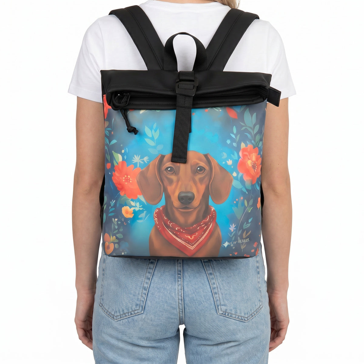 New Rebels Mart Arts Los Angeles Rolltop Rugzak 7L Dog Series