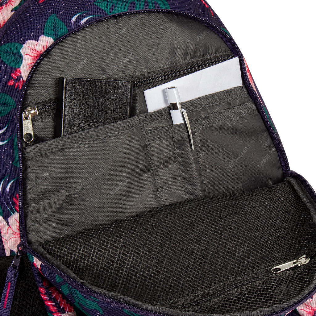 BTS 4 Schultasche Mit Laptopfach Flower Print