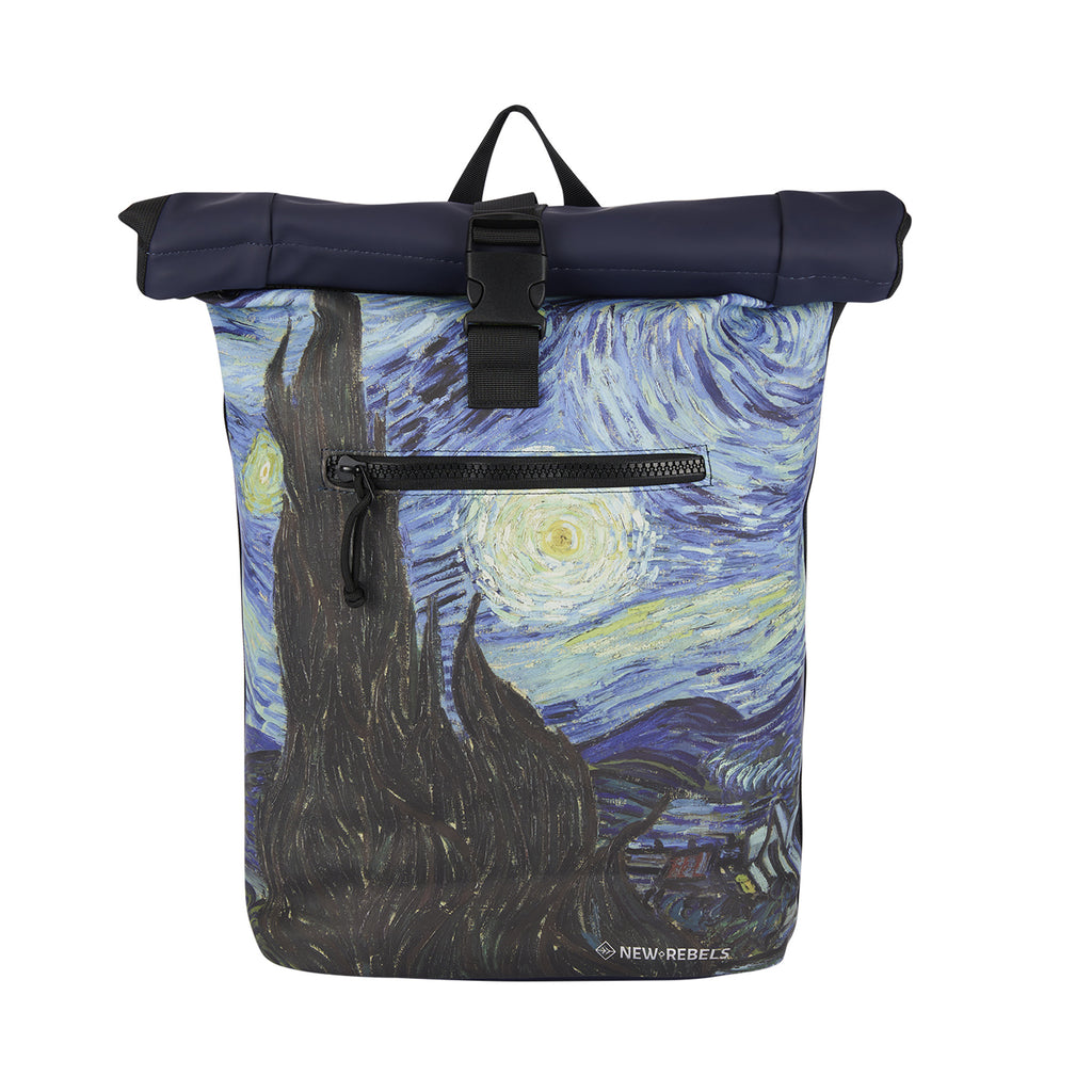 New Rebels Mart Art New York Starry Night 19L Backpack Rolltop Water Repellent
