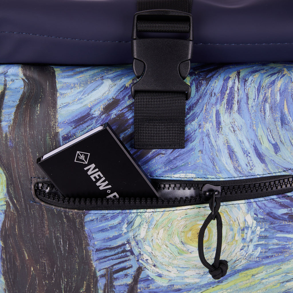 New Rebels Mart Art New York Starry Night 19L Backpack Rolltop Water Repellent