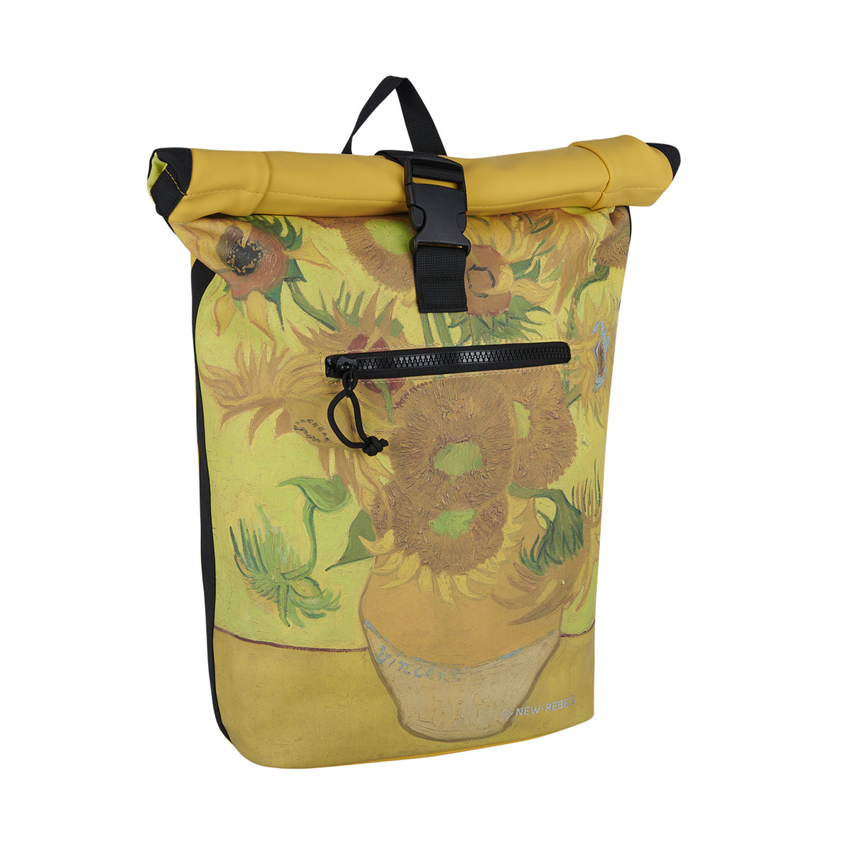 Mart Art New York Zonnebloem 19L Rugzak Rolltop Waterafstotend
