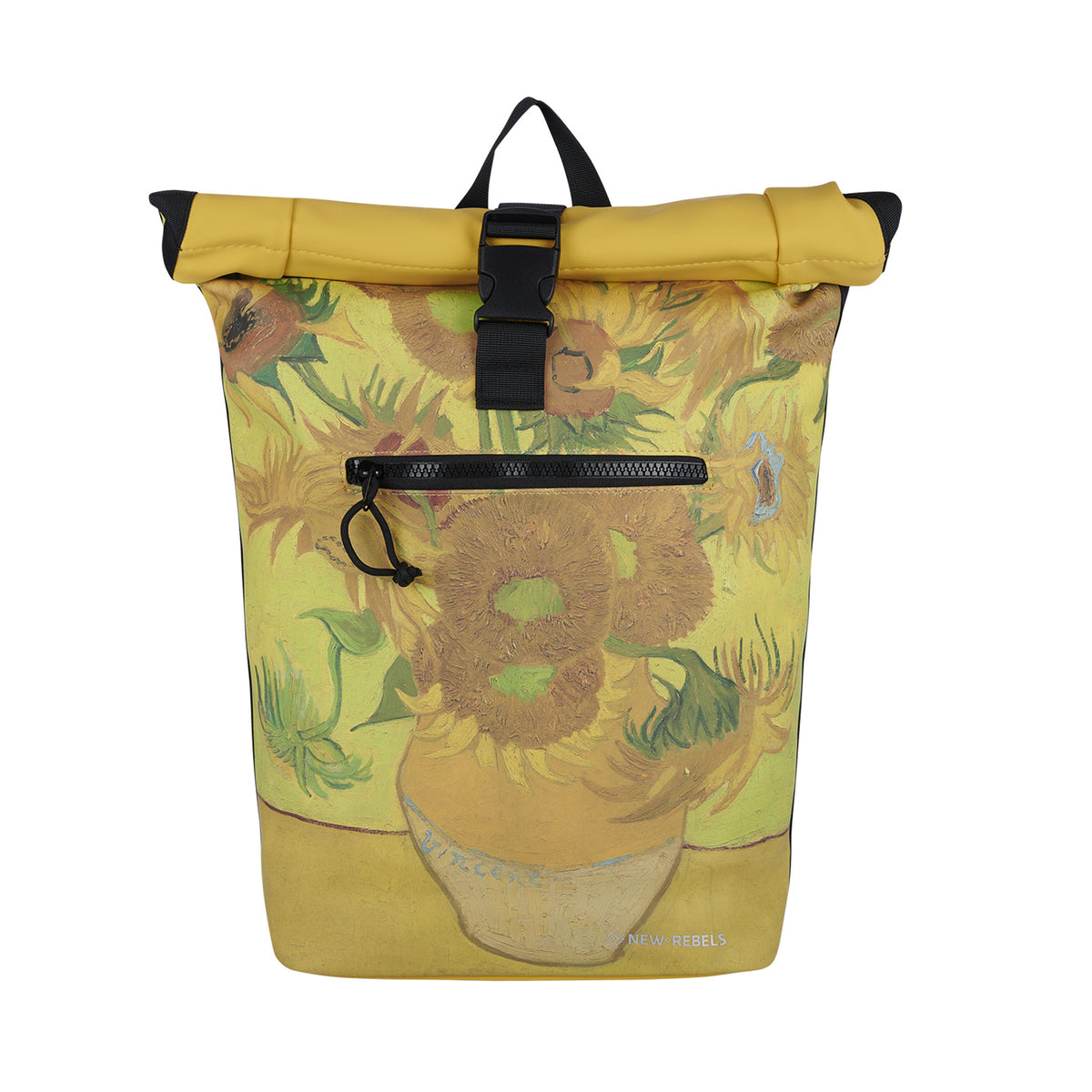Mart Art New York Zonnebloem 19L Rugzak Rolltop Waterafstotend