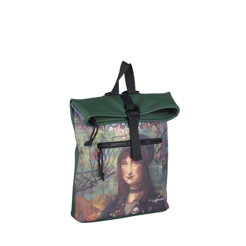 Mart Art Los Angeles Mona Lisa Mini 7L Rugzak Rolltop Waterafstotend