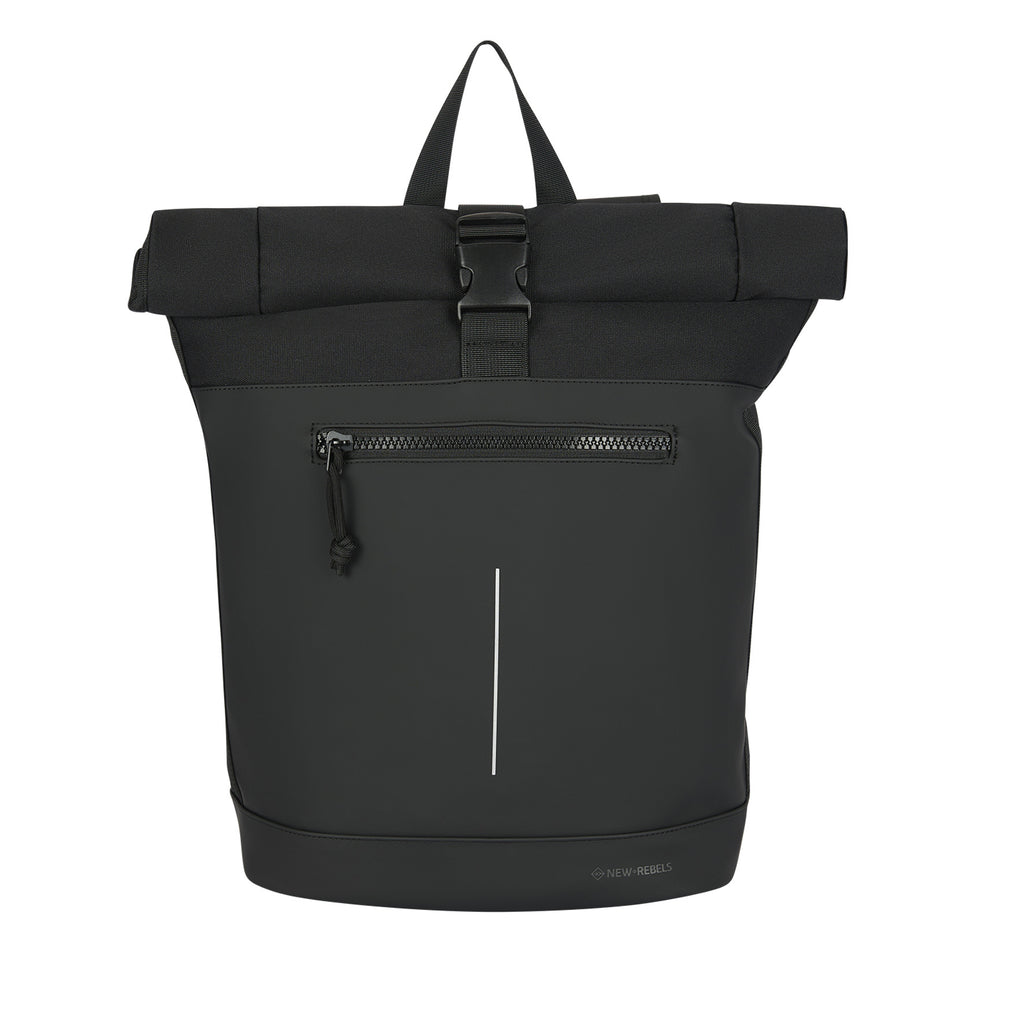 New Rebels Bruce New York 21L Rolltop Rugzak Waterafstotend Laptop 15.6"