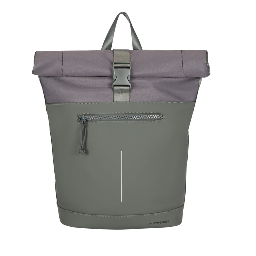 New Rebels Bruce New York 21L Rolltop Rugzak Waterafstotend Laptop 15.6"