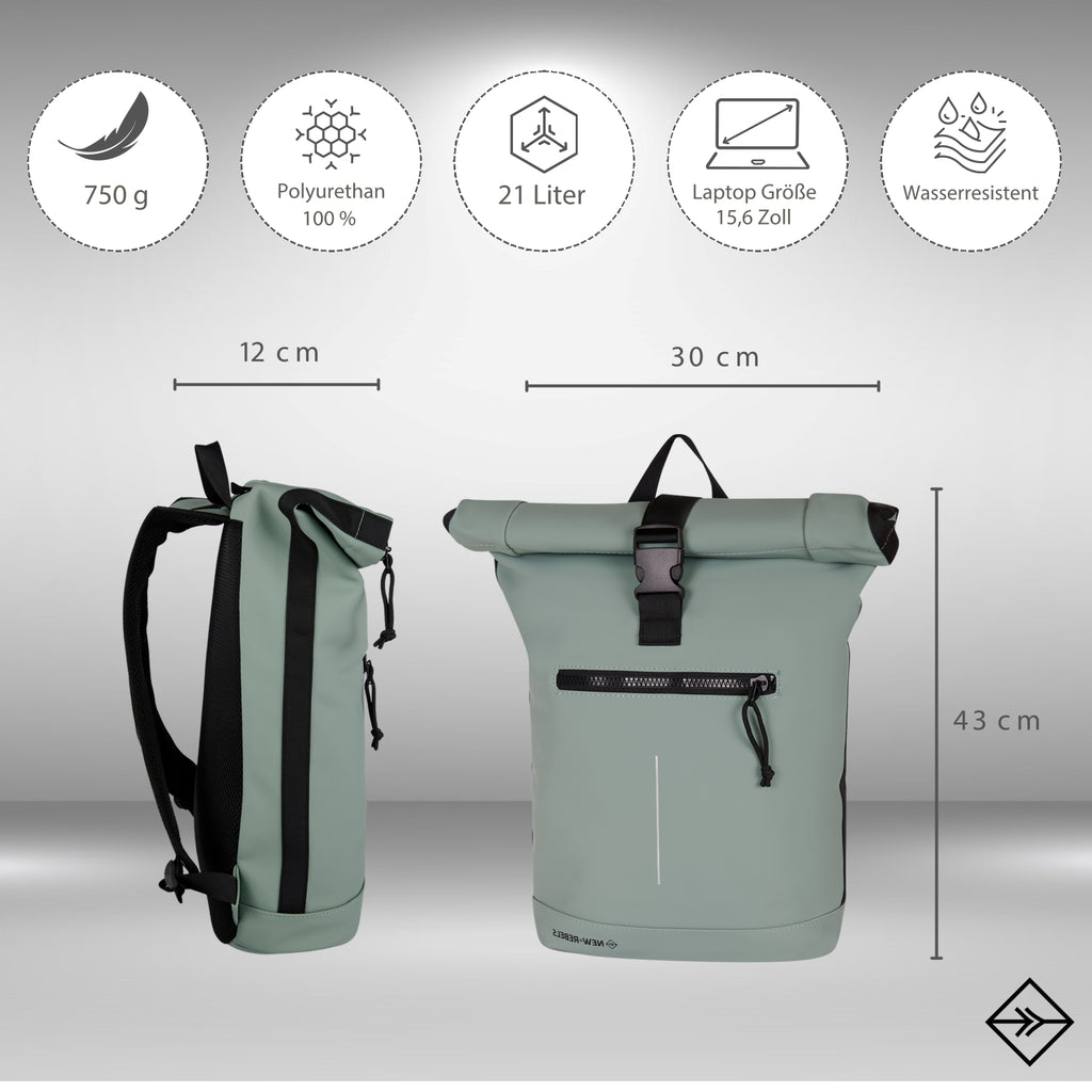 Mart - New York Rolltop Backpack 21L