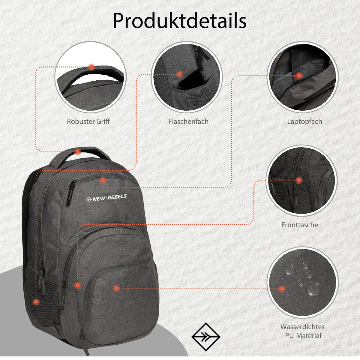 New Rebels ® Bts 3 Schultasche Mit Laptopfach Print
