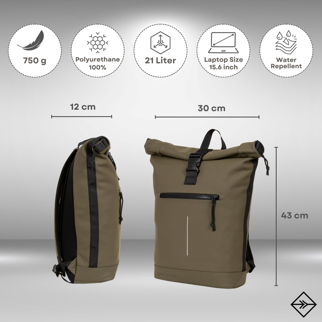 Mart - New York Rolltop Backpack 21L