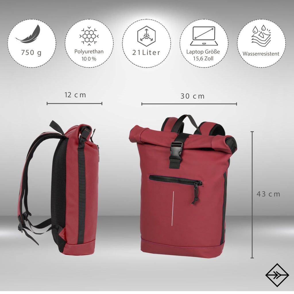 Mart - New York Rolltop Backpack 21L