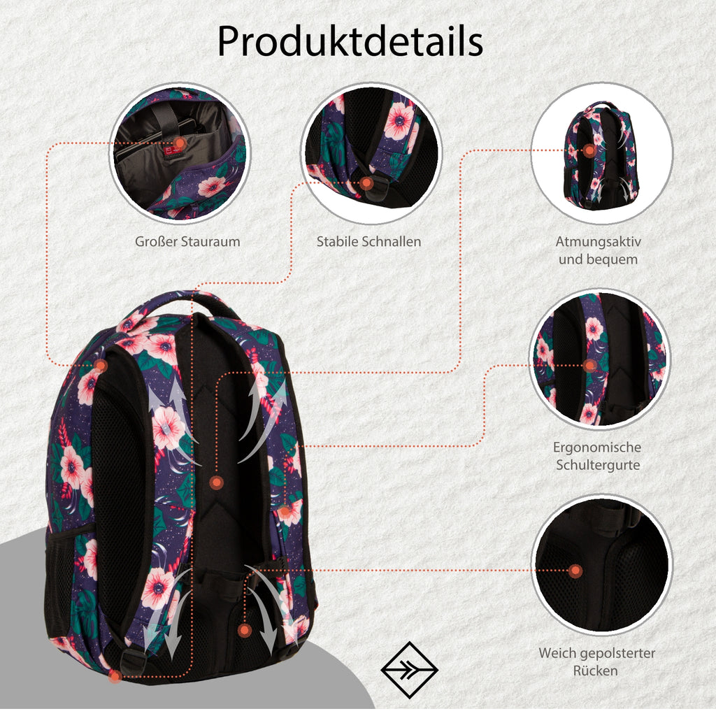 New Rebels ® Bts 3 Schultasche Mit Laptopfach Print