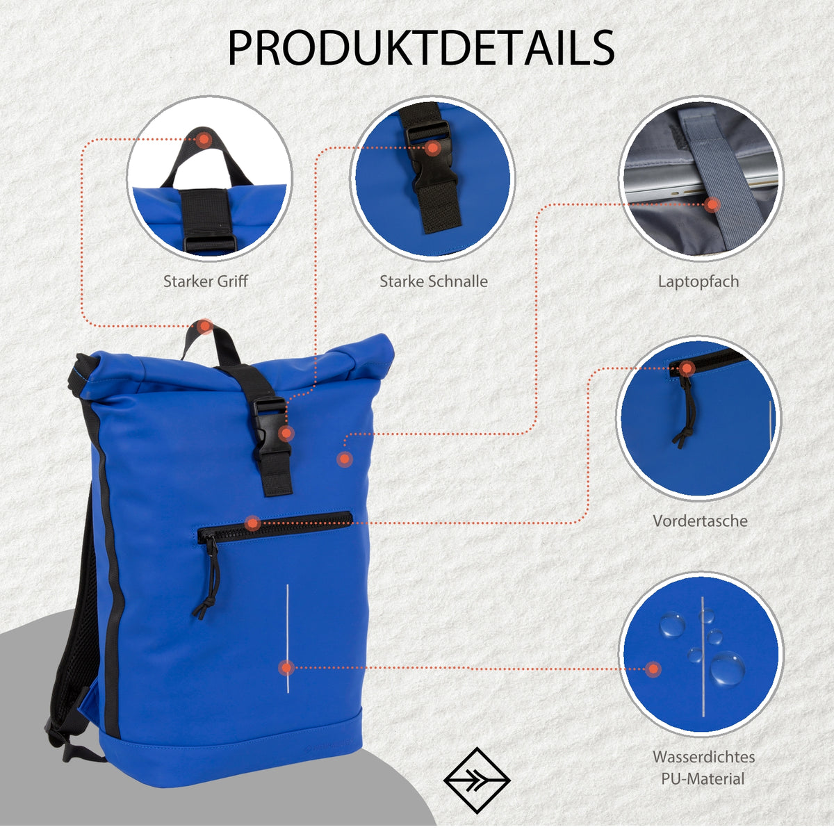Mart - New York Rolltop Backpack 21L