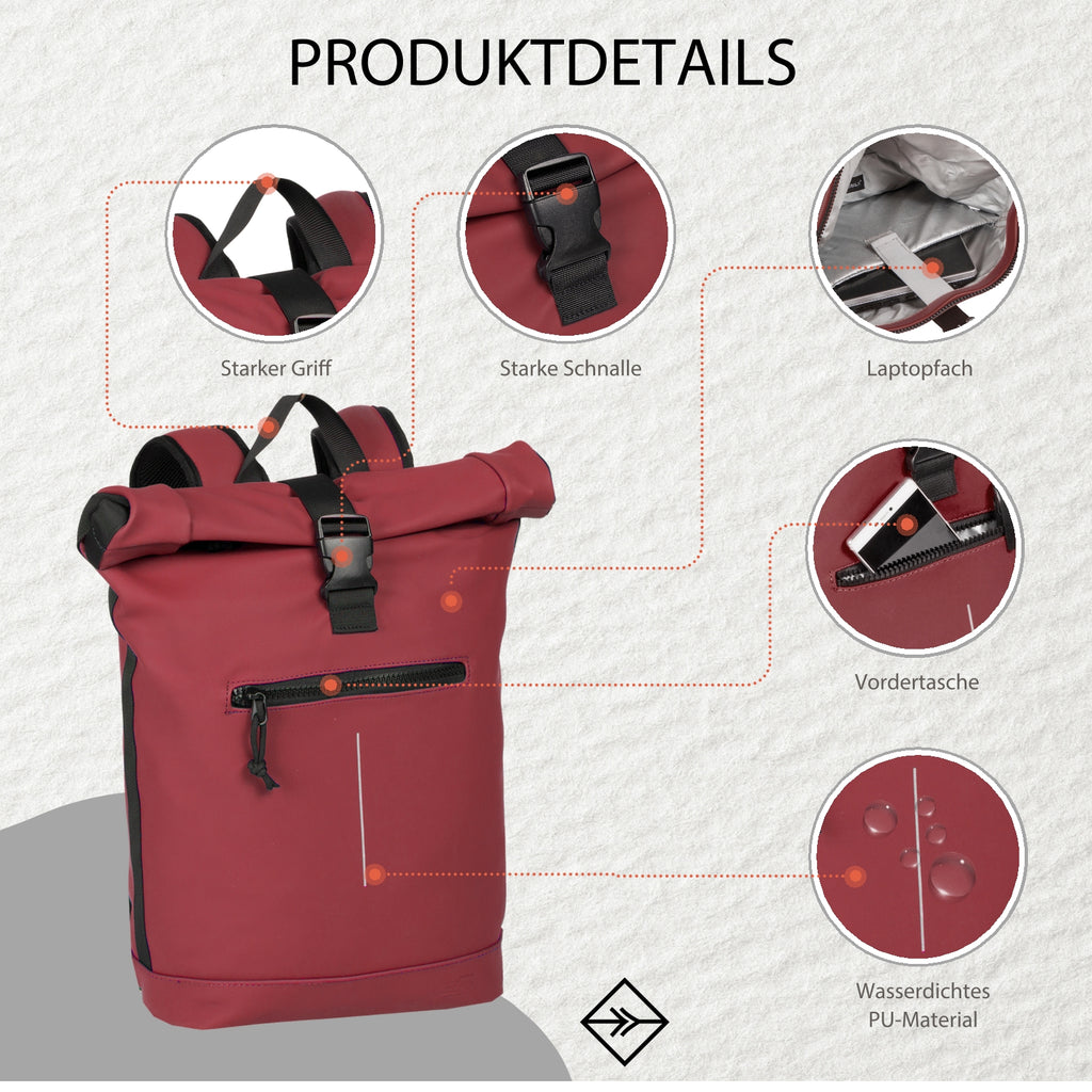 Mart - New York Rolltop Backpack 21L
