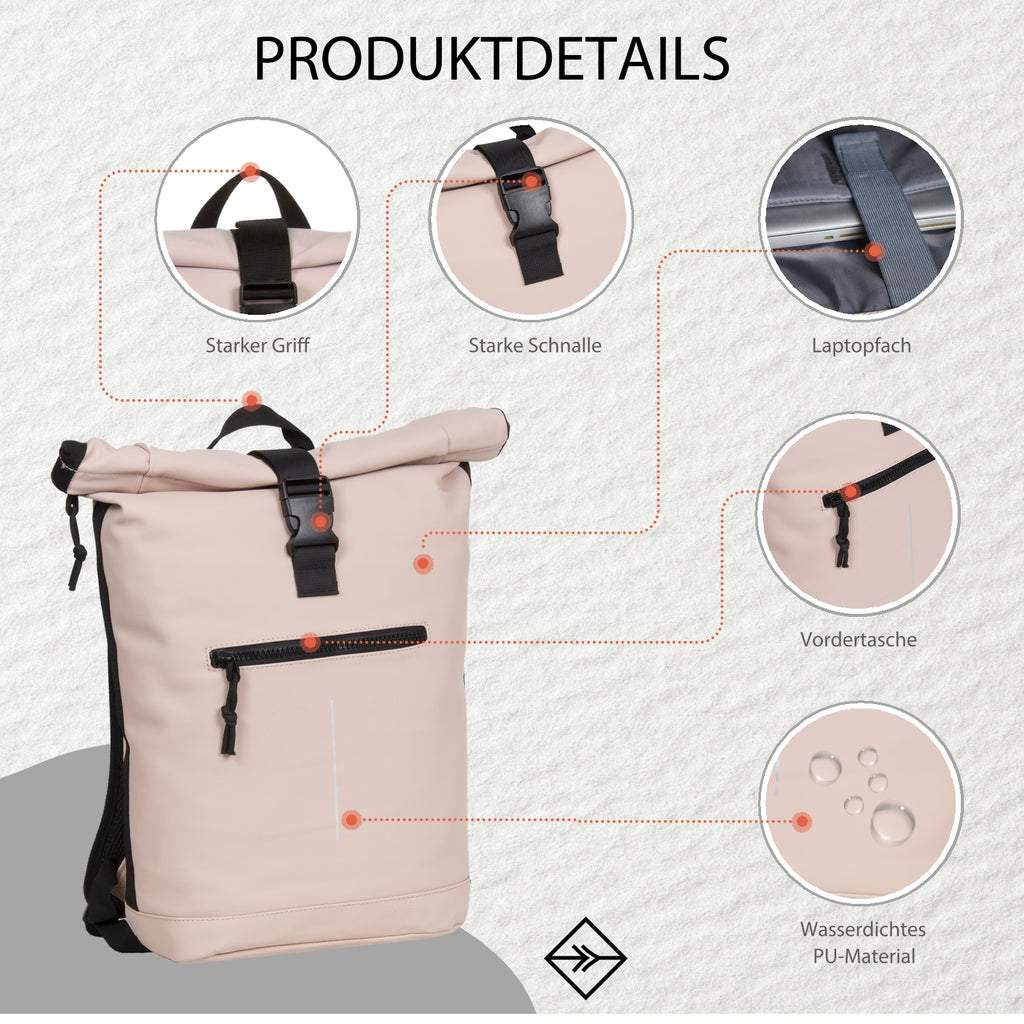 Mart - New York Rolltop Backpack 21L