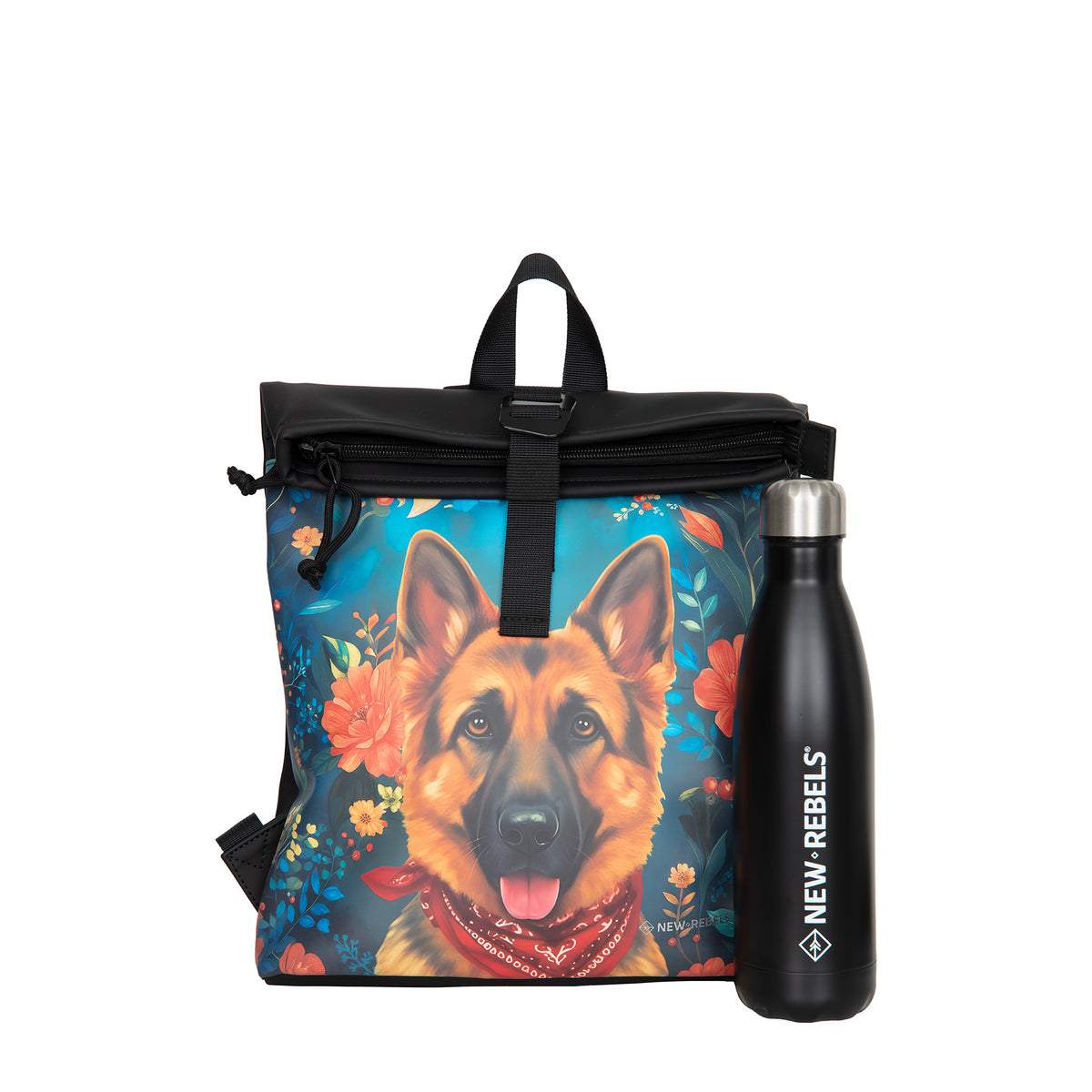 New Rebels Mart Arts Los Angeles Rolltop Rugzak 7L Dog Series